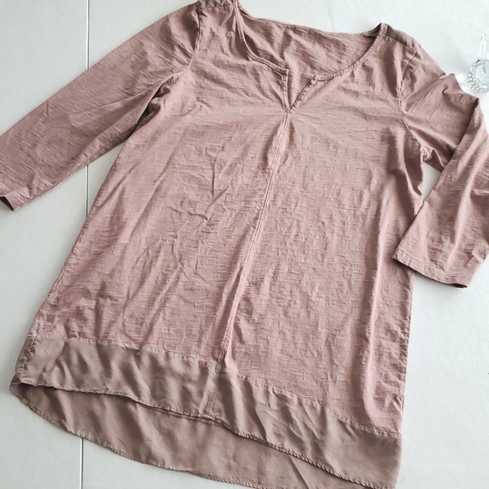 Garnet Hill Cotton 3/4 sleeve Top